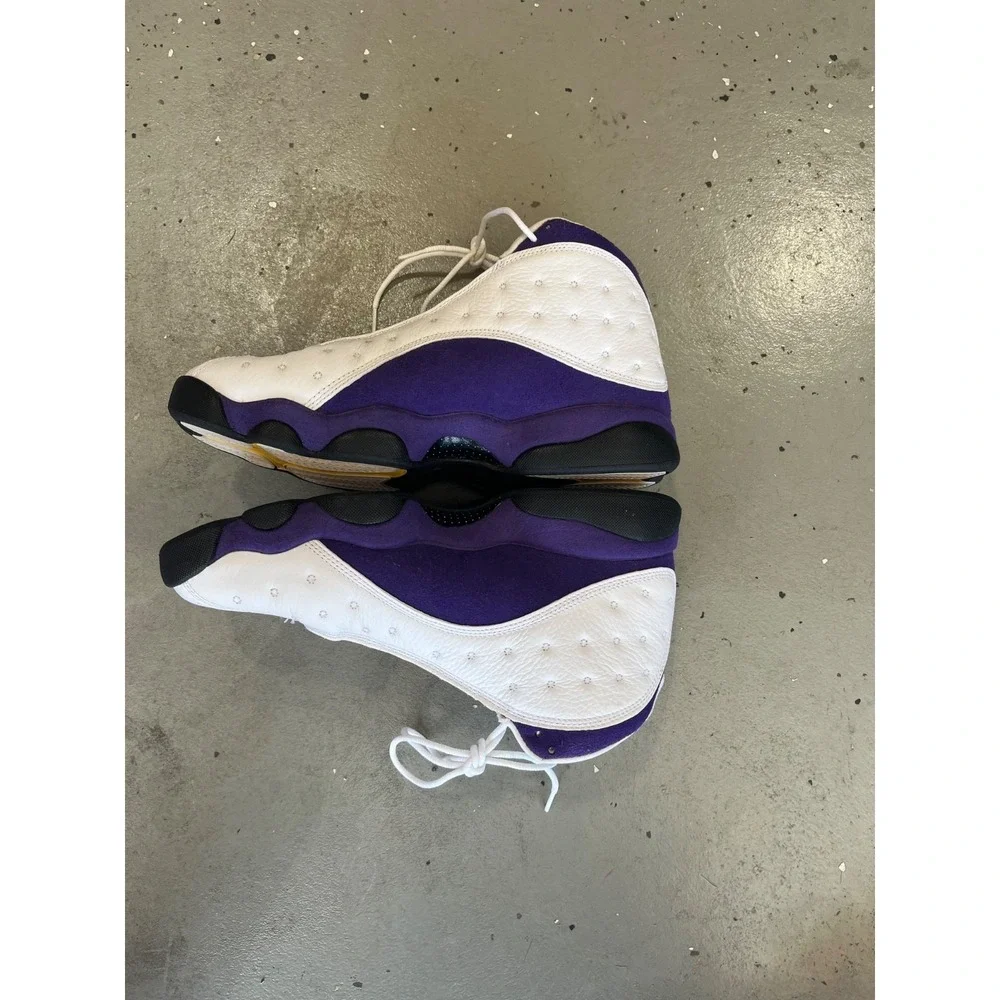 Nike Air Jordan 13 Retro Lakers Shoes Mens 11 White Purple  Sneakers 414571-105